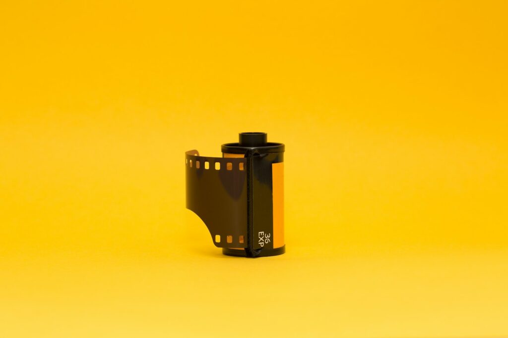 Black and white film roll